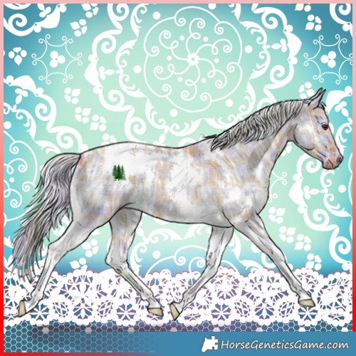 Horse Color:Watercolor Plaid  White Spotted Chocolate Palomino Ice Dun Tobiano Brindle 