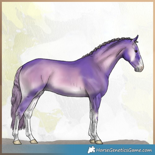 Horse Color:Platinum Watercolor White Spotted Liver Red Onyx