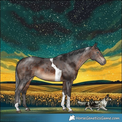 Horse Color:Brown Merle Tobiano