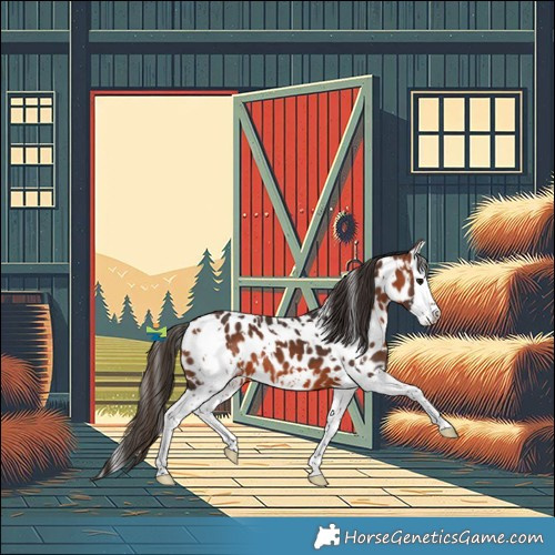 Horse Color:White Spotted Bay Splash Near Leopard 