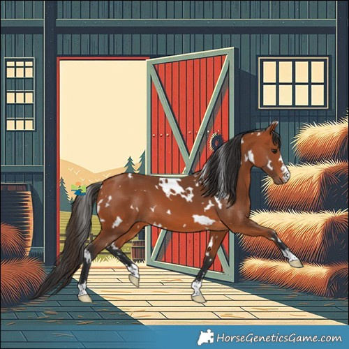 Horse Color:White Spotted Bay 