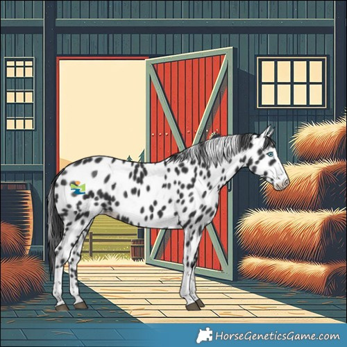 Horse Color:Black Splash Tobiano Appaloosa 