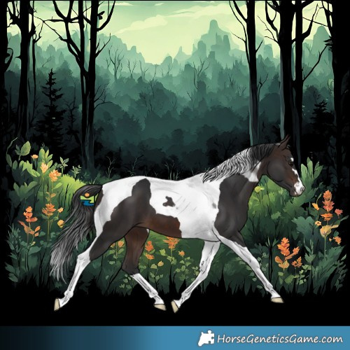 Horse Color:Brown Tobiano 