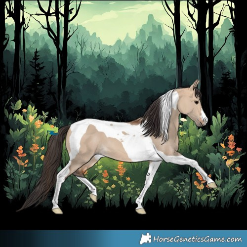 Horse Color:Bay Dun Tobiano 