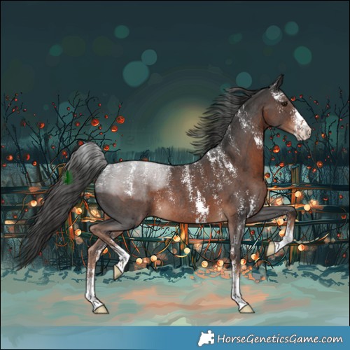 Horse Color:Powder White Liver Chestnut Sabino Rabicano 