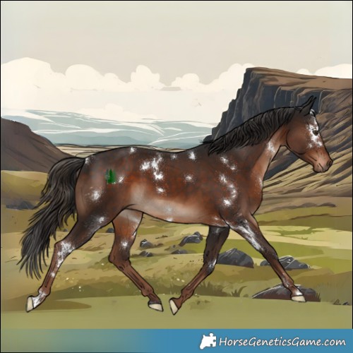 Horse Color:White Spotted Liver Chestnut 