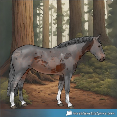 Horse Color:White Spotted Brown Merle Tobiano