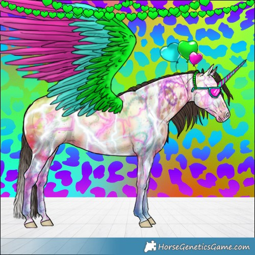 Horse Color:Bay Roan Splash Frame Near Leopard 