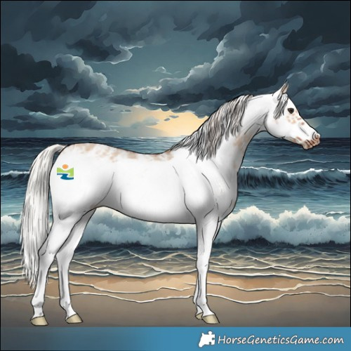 Horse Color:Silver Bay Dun Sabino Splash Frame 