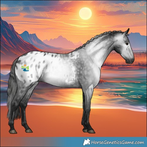 Horse Color:Gray Black Blanket 