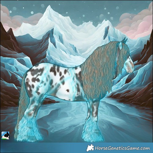 Horse Color:Thunderstruck Liver Chestnut Sabino Frame Near Leopard