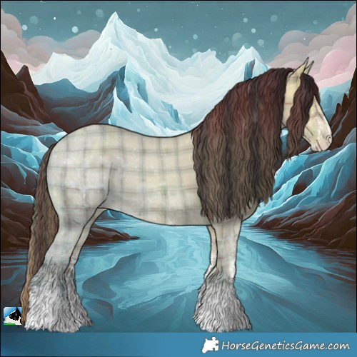 Horse Color:Plaid White Spotted Amber Champagne Ice