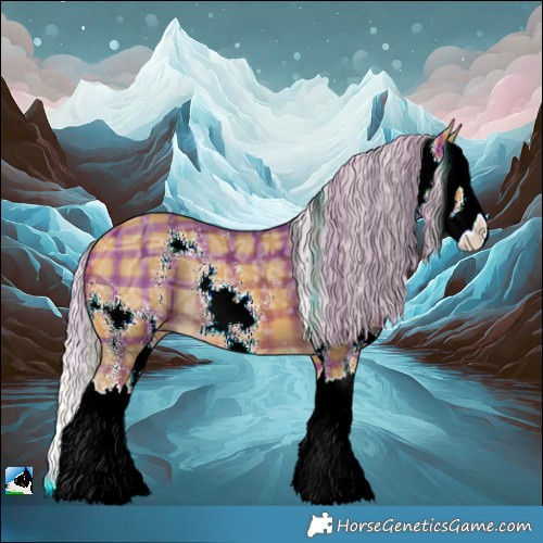 Horse Color:Plaid Silver Buckskin Ice Sabino Splash Rabicano