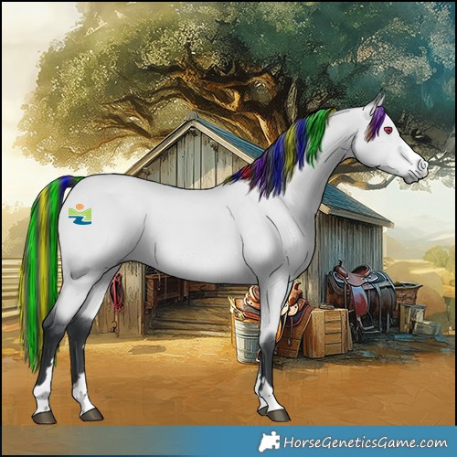 Horse Color:Platinum Painted Bay Chinchilla 