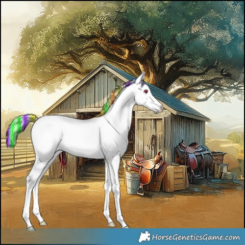 Horse Color:Platinum Painted Chestnut Chinchilla 