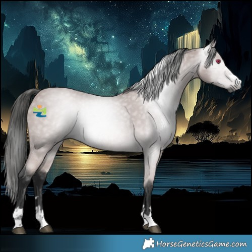 Horse Color:Gray Platinum Buckskin Rabicano 