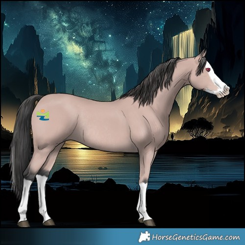 Horse Color:Platinum Bay Splash Rabicano