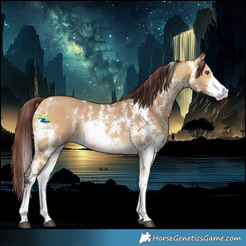Horse Color:Chocolate Buckskin Dun Sabino 