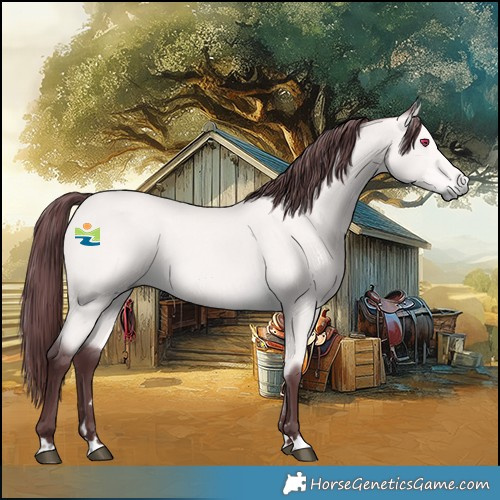 Horse Color:Platinum Chocolate Buckskin 