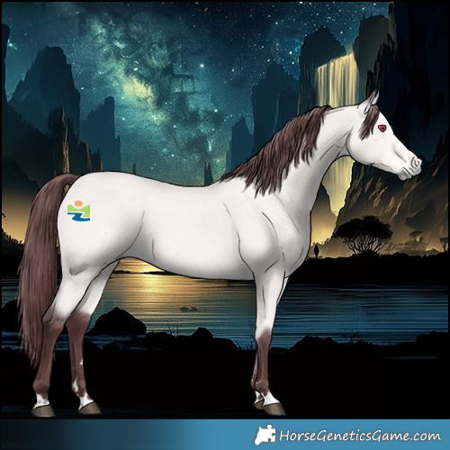 Horse Color:Platinum Chocolate Buckskin 