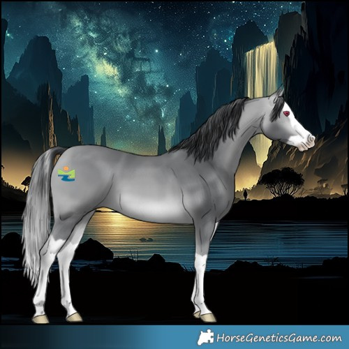 Horse Color:Platinum Bay Chinchilla Splash 