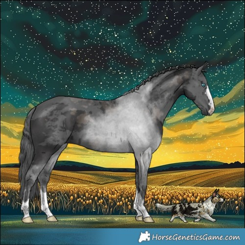Horse Color:Black Merle 
