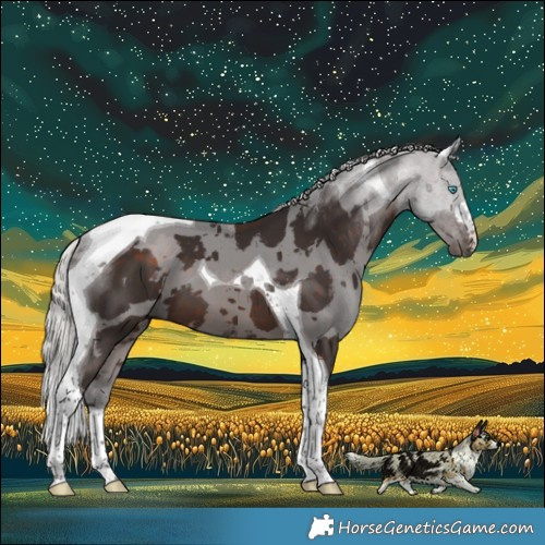 Horse Color:Silver Brown Merle Tobiano