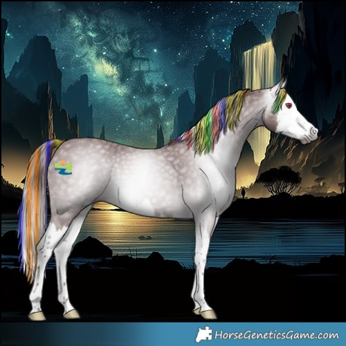Horse Color:Gray Painted Chocolate Bay Chinchilla Splash 