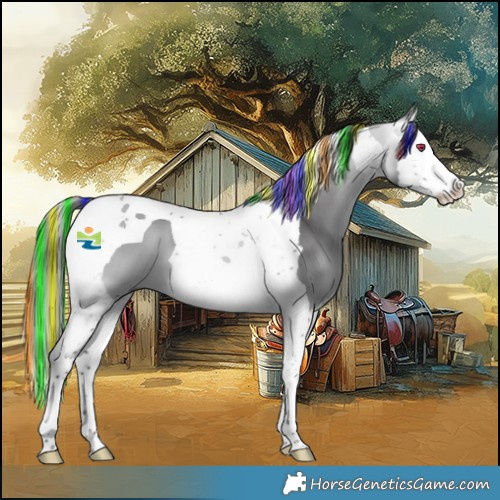 Horse Color:Platinum Painted Buckskin Chinchilla Splash Tobiano 