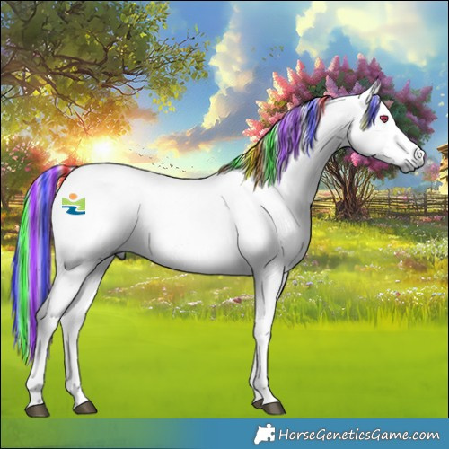 Horse Color:Platinum Painted White Spotted Palomino Chinchilla 