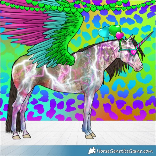 Horse Color:White Spotted Liver Chestnut 