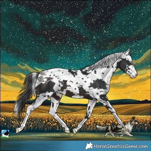 Horse Color:Brown Harlequin Merle 