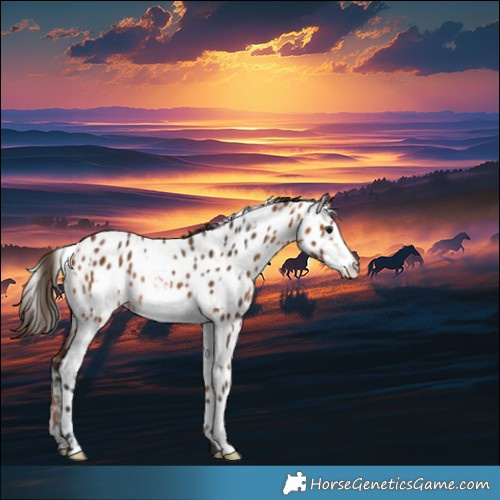 Horse Color:White Spotted Bay Frame Appaloosa Rabicano 
