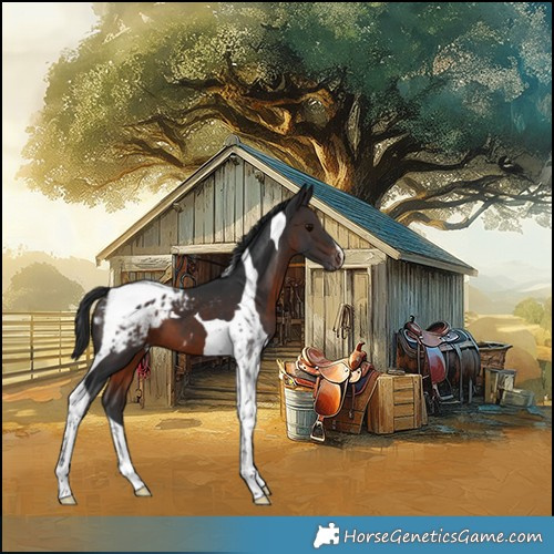Horse Color:Brown Tobiano Appaloosa 