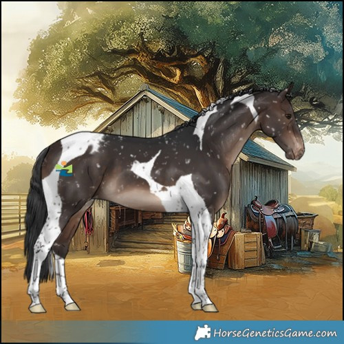 Horse Color:Brown Tobiano Appaloosa 