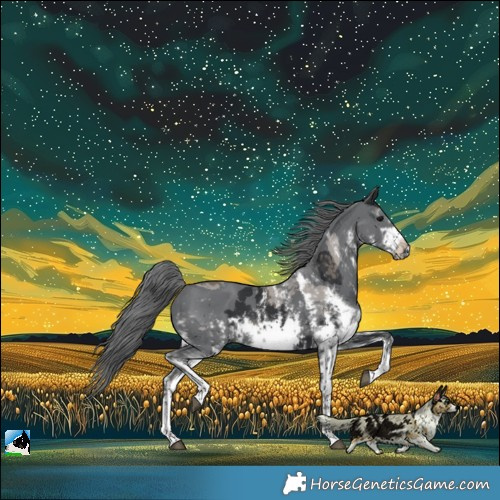 Horse Color:Black Merle Sabino Frame