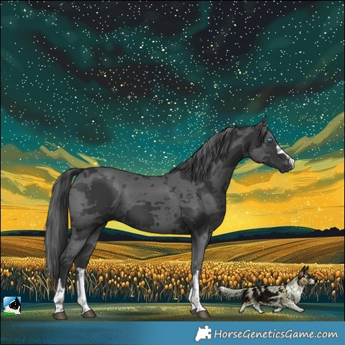 Horse Color:Black Merle 
