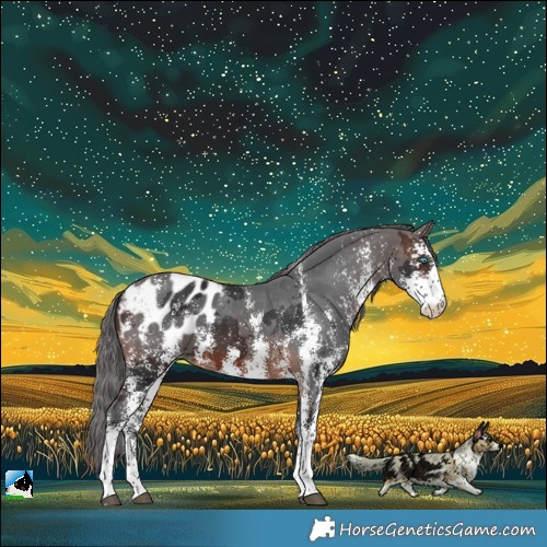 Horse Color:Brown Merle Sabino Blanket 