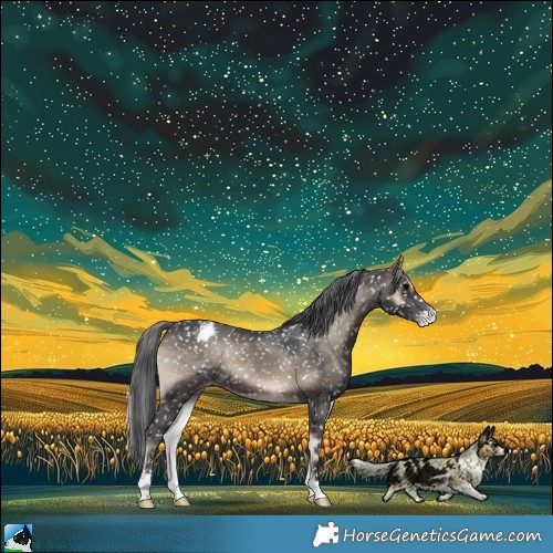 Horse Color:Blue Onyx Merle Snowflake VarnishRabicano