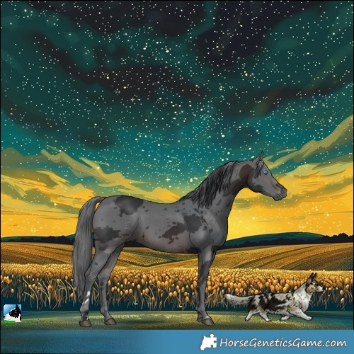 Horse Color:Brown Merle Rabicano