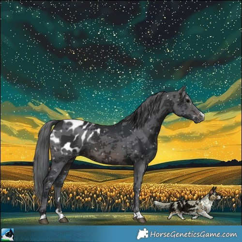 Horse Color:Brown Merle Appaloosa Rabicano 