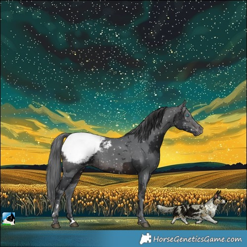 Horse Color:Brown Merle Appaloosa Rabicano 