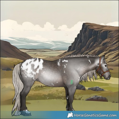 Horse Color:Powder White Gray White Spotted Silver Black Appaloosa