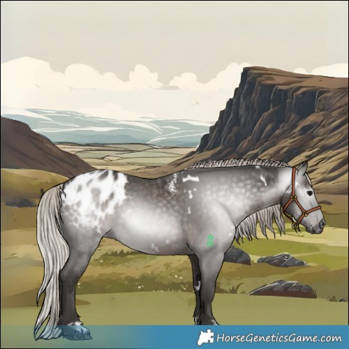 Horse Color:Powder White Gray White Spotted Silver Black Blanket 