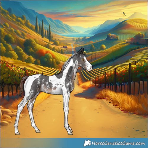 Horse Color:Liver Chestnut Sabino Tobiano 