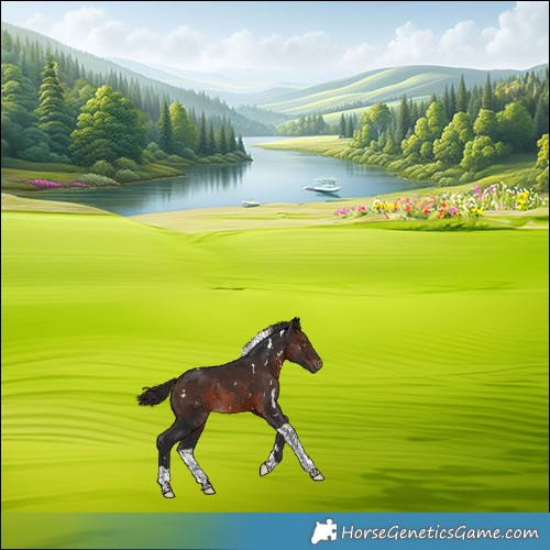 Horse Color:White Spotted Brown Tobiano