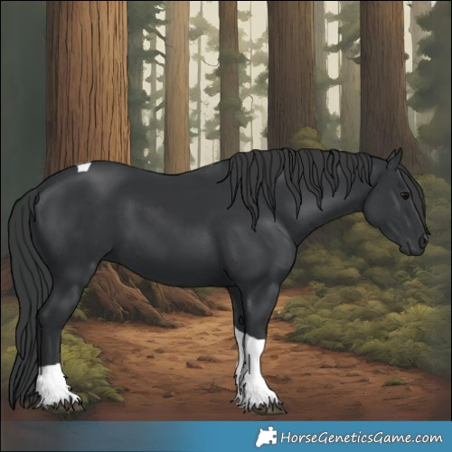 Horse Color:Black Tobiano