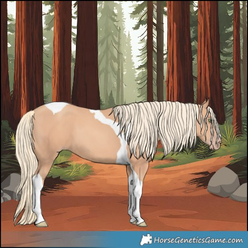 Horse Color:Gold Champagne Tobiano 
