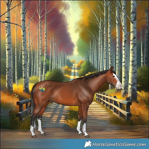 Horse Color:Bay Splash Rabicano