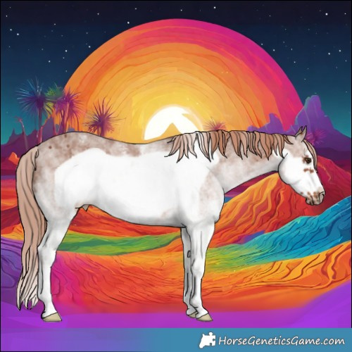 Horse Color:White Spotted Chestnut Frame 